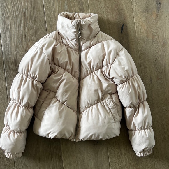 Love Tree Beige Puffer Jacket | Size Small - Picture 1 of 3